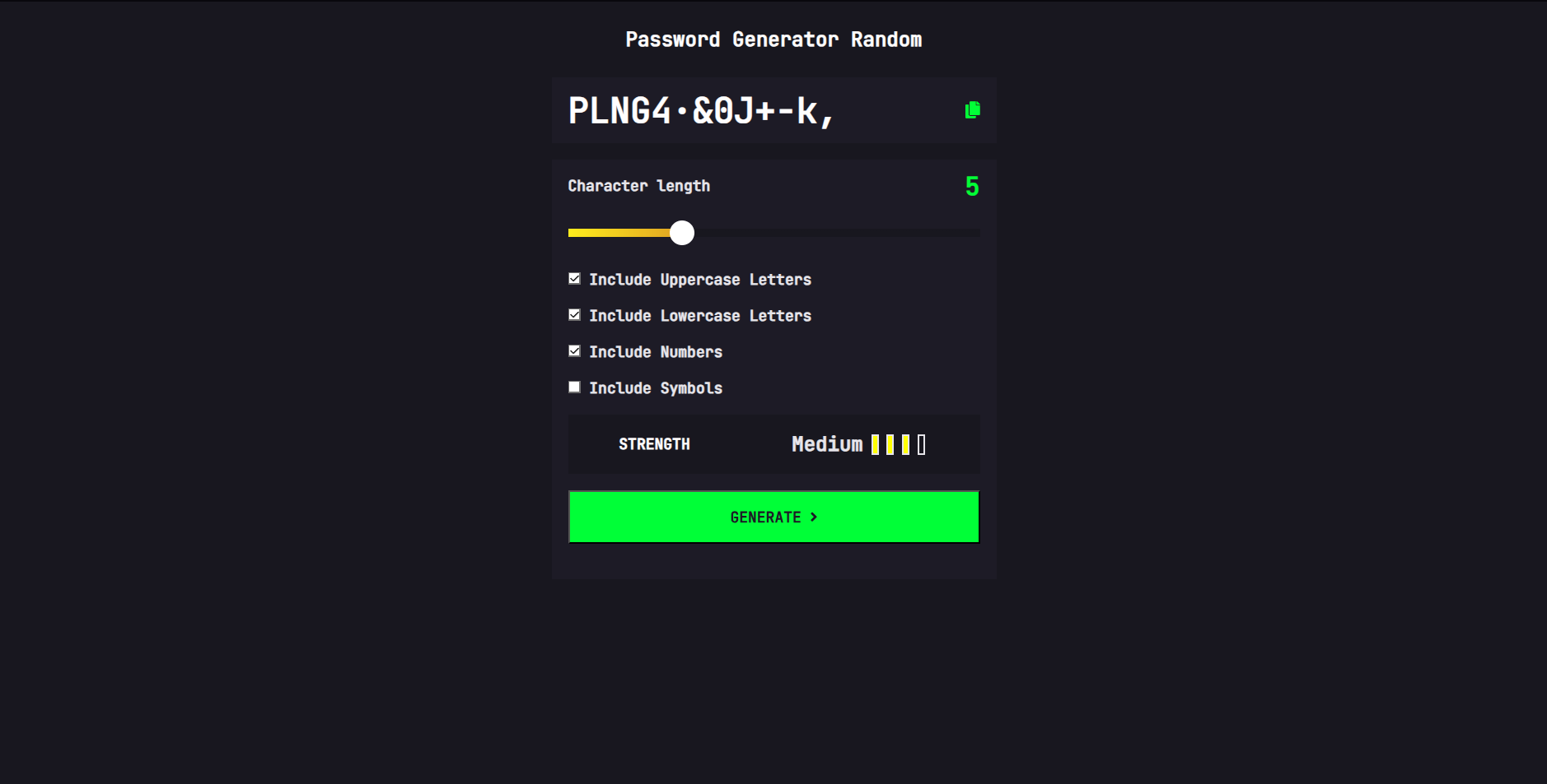 GenerateRandomPassword